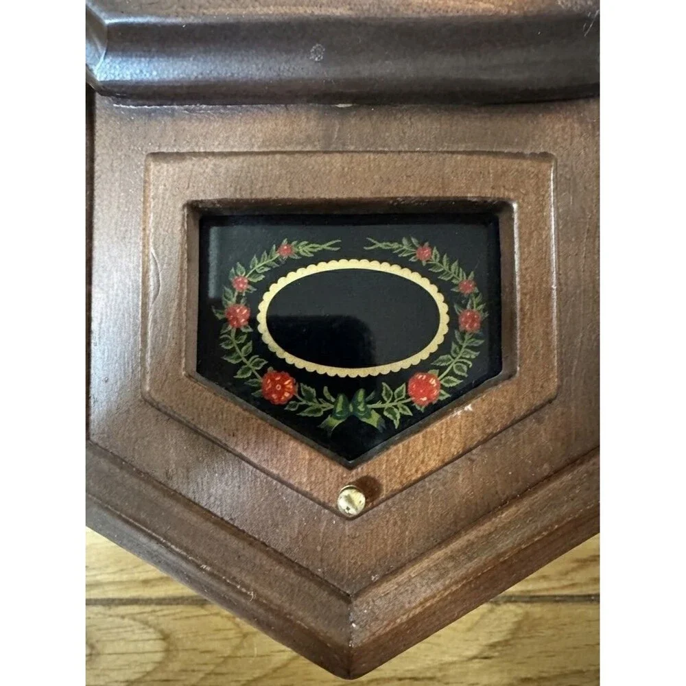 Vintage Seth Thomas Golden Rule Wall Clock E477-009 Octagon Wood Frame